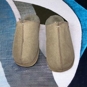 $120 Shepherd Of Sweden Hugo Sheepskin Slippers Fleece Slip On  Mens Size 11